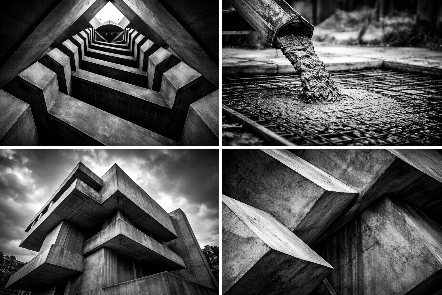 Concrete work collage